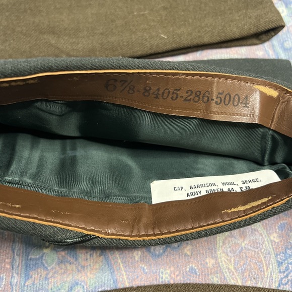 Lot Of 3 Vintage US Military Wool Garrison Hats Please See Photos - Picture 13 of 14